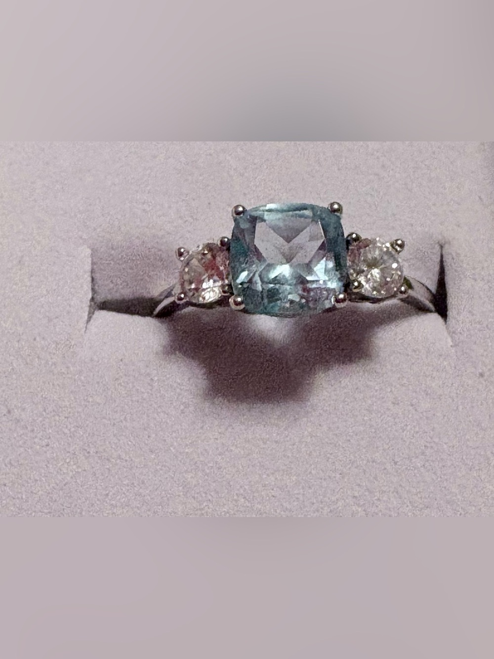 S925 Natural Sky Blue Topaz size 8 (S925 is stamped inside the ring) New w/o tag